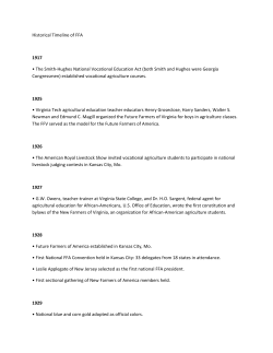 FFA Timeline - Cumberland FFA