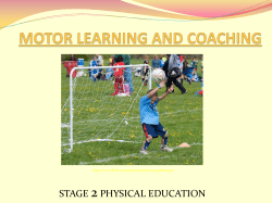motor learning and coaching - PE Studies Revision Seminars