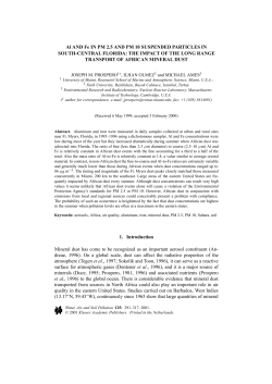 Al AND Fe IN PM 2.5 AND PM 10 SUSPENDED PARTICLES IN