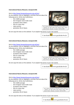 International Slavery Museum, Liverpool (UK) Got to http://www