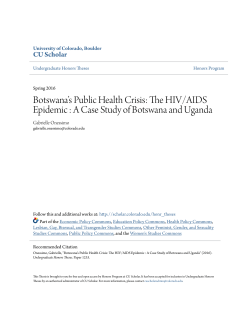 Botswana`s Public Health Crisis: The HIV/AIDS