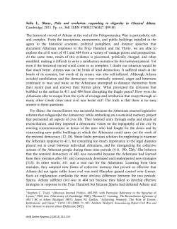 Julia L. Shear, Polis and revolution: responding to oligarchy in