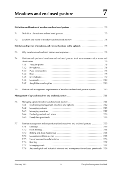 Chapter 7 Meadows and enclosed pasture
