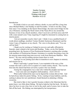 Fishing with Jesus - First Presbyterian Church