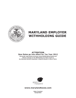 maryland employer withholding guide