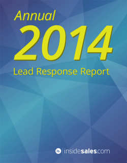 2014 Lead Response Report