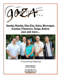 Promotional Material - Goza Latin Jazz Band
