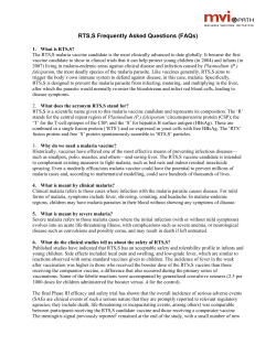 RTS,S Frequently Asked Questions - reactive