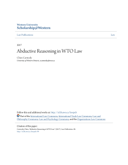 Abductive Reasoning in WTO Law
