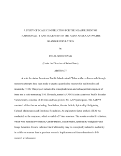 a study of scale construction for the measurement of traditionality