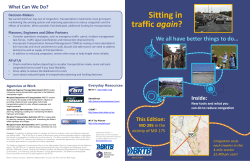 Congestion Brochure - Baltimore Metropolitan Council