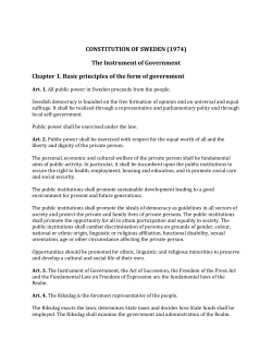 CONSTITUTION OF SWEDEN