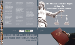 The Whitaker Committee Report 20 Years