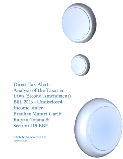 Direct Tax Alert - Analysis of the Taxation Laws