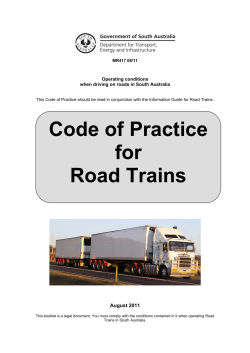 Code of practice for road trains - National Heavy Vehicle Regulator