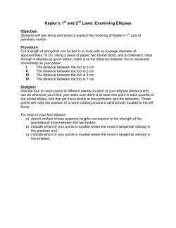 Kepler`s Laws Investigation