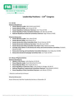 Leadership Positions 114 Congress