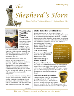 February 2015 - Good Shepherd Lutheran Church Virginia Beach, VA