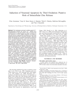 Induction of Neuronal Apoptosis by Thiol Oxidation: Putative Role of