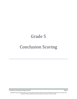 Grade 5 Conclusion Scoring
