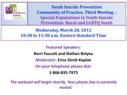 suicide prevention - Children`s Safety Network