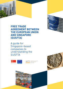 FREE TRADE AGREEMENT BETWEEN THE EUROPEAN