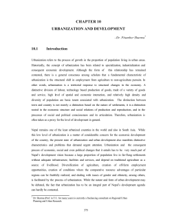 Chapter 10 Urbanization and Development