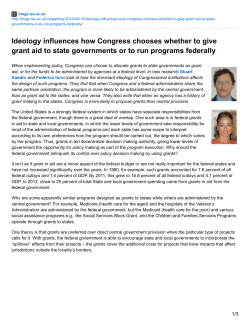 Ideology influences how Congress chooses whether to give grant