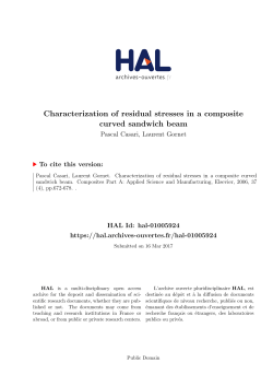 Characterization of residual stresses in a composite curved