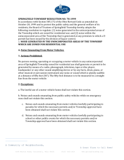 Noise Ordinance - Springfield Township