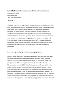 School federation governance: translation or transformation