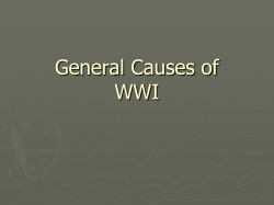 General Causes of WWI