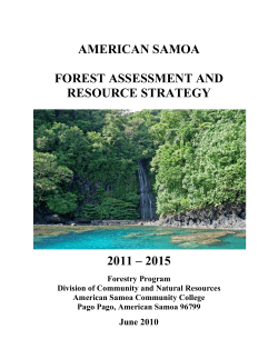 american samoa forest assessment - Western Forestry Leadership