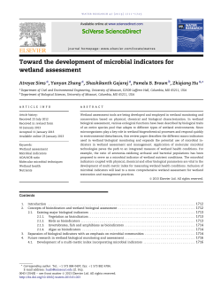 Toward the development of microbial indicators for wetland