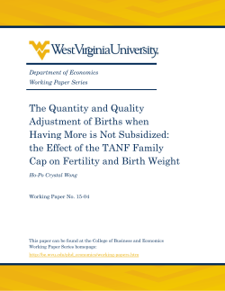 The Quantity and Quality Adjustment of Births when