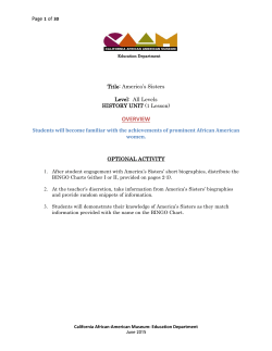 America`s Sisters - History Unit (1 lesson)