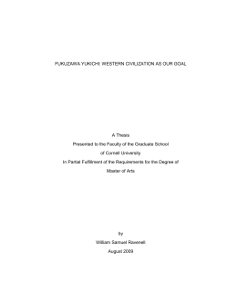 fukuzawa yukichi: western civilization as our