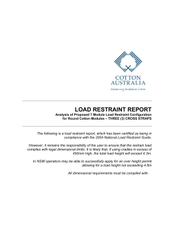 load restraint report