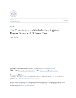 The Constitution and the Individual Right to