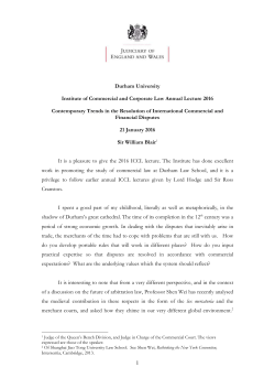 Contemporary Trends in the Resolution of International Commercial