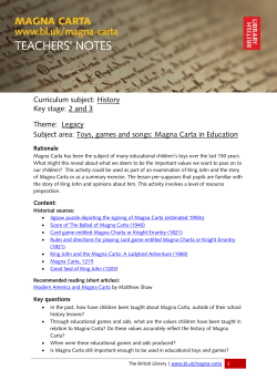 Magna Carta in Education
