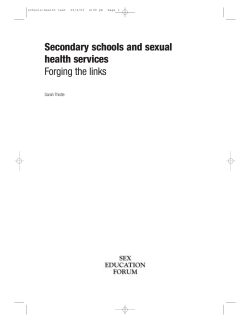 Secondary schools and sexual health services