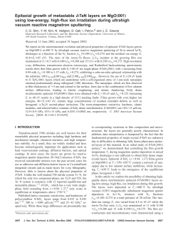 Epitaxial growth of metastable -TaN layers on MgO &bdquo;001