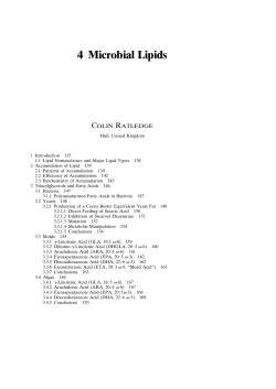 4 Microbial Lipids - Wiley-VCH