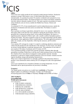 UREA Urea is the most widely-produced and commonly