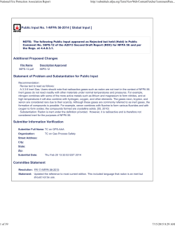 National Fire Protection Association Report