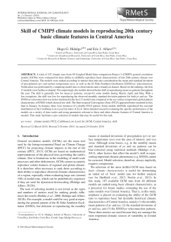 Climate models in reproducing climate features