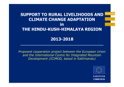 SUPPORT TO RURAL LIVELIHOODS AND CLIMATE