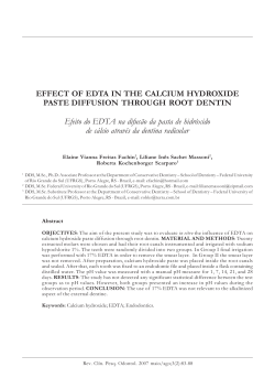 EFFECT OF EDTA IN THE CALCIUM HYDROXIDE PASTE