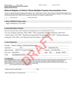 NPS Form 10 900-b - Minnesota Historical Society